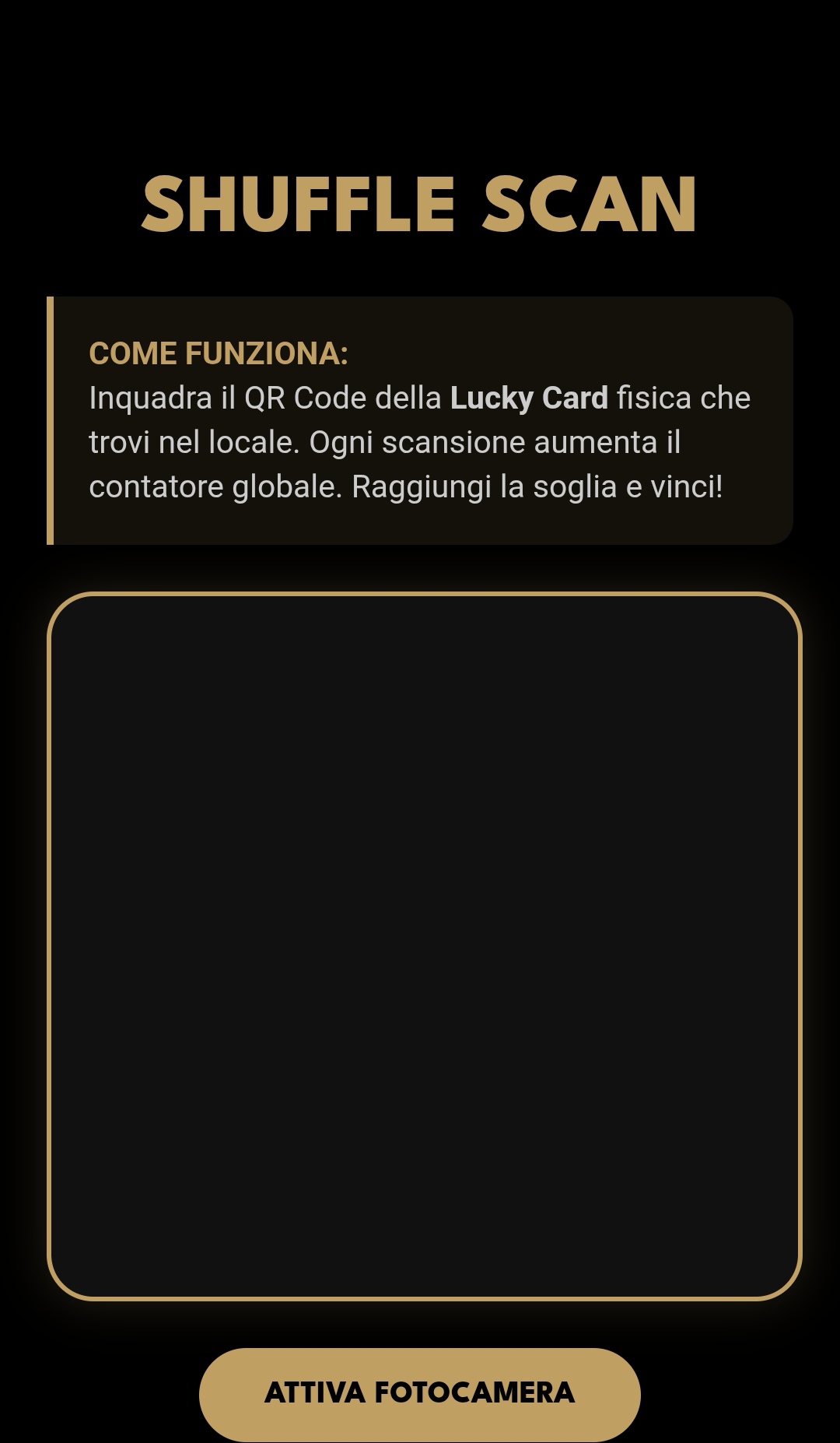 Interfaccia Shuffle Universe 2